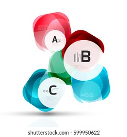 Vector abstract gem stones with infographics options