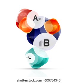 Abstrakte Edelsteine mit Infografik-Optionen für Vektorgrafiken