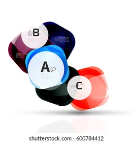 Vector abstract gem stones with infographics options