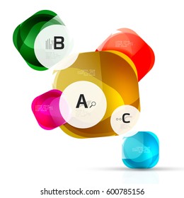 Abstrakte Edelsteine mit Infografik-Optionen für Vektorgrafiken