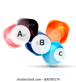 Abstrakte Edelsteine mit Infografik-Optionen für Vektorgrafiken