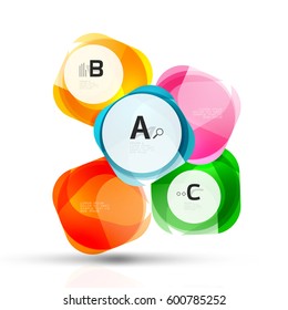 Vector abstract gem stones with infographics options