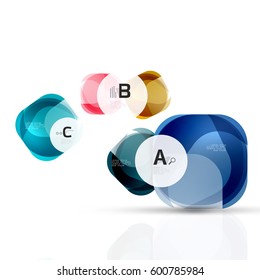 Piedras de gema abstractas vectoriales con opciones de infografía