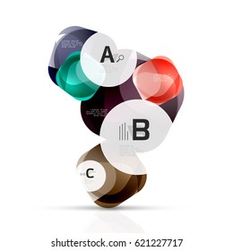 Vector abstract gem stones with infographics options