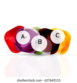 Piedras de gema abstractas vectoriales con opciones de infografía