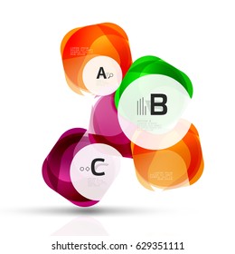 Piedras de gema abstractas vectoriales con opciones de infografía