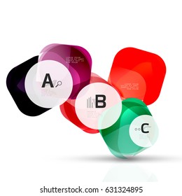 Piedras de gema abstractas vectoriales con opciones de infografía