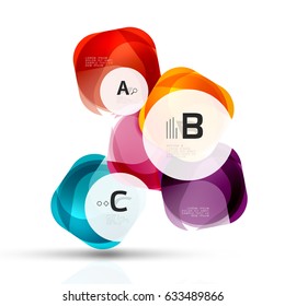 Piedras de gema abstractas vectoriales con opciones de infografía