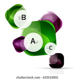 Piedras de gema abstractas vectoriales con opciones de infografía