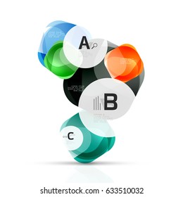 Vector abstract gem stones with infographics options