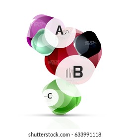 Piedras de gema abstractas vectoriales con opciones de infografía