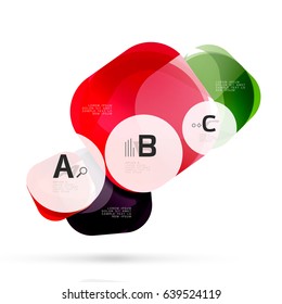 Piedras de gema abstractas vectoriales con opciones de infografía