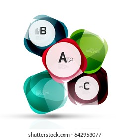 Vector abstract gem stones with infographics options