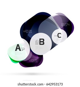 Piedras de gema abstractas vectoriales con opciones de infografía