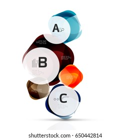 Vector abstract gem stones with infographics options