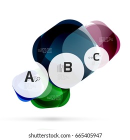 Abstrakte Edelsteine mit Infografik-Optionen für Vektorgrafiken