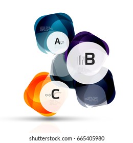 Vector abstract gem stones with infographics options