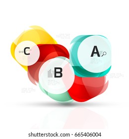 Vector abstract gem stones with infographics options
