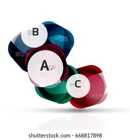 Piedras de gema abstractas vectoriales con opciones de infografía