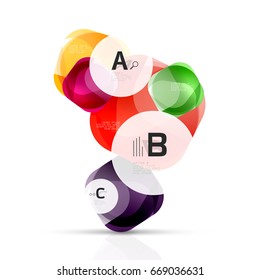 Abstrakte Edelsteine mit Infografik-Optionen für Vektorgrafiken