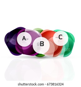Vector abstract gem stones with infographics options