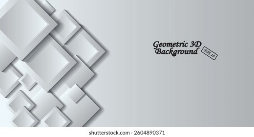 Vector Abstract geometric 3d background shape from gray rhombus