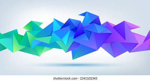 faceta 3d geométrica abstracta vectorial, cristal, forma de polígono. Uso para banners, web, folletos, anuncios, afiches, etc. Bajo fondo de estilo moderno polaco. 