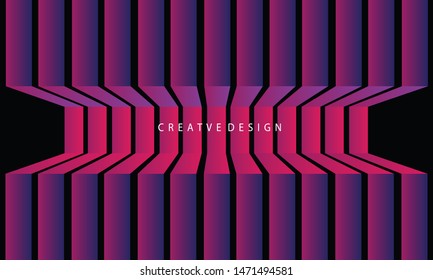 Vector Abstract Geometric Background 3D Gradient Colorful 