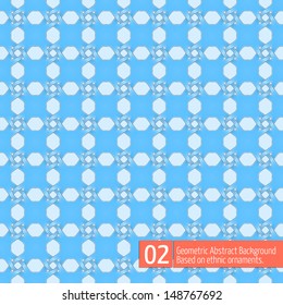 Vector abstract geometric background. Based on ethnic ornaments. Intertwined paper stripes. Elegant background for cards, invitations etc. #02