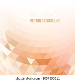 Vector Abstract geometric background from beige triangles. Design brochure template.