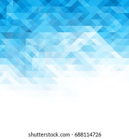 Vector abstract geometric background. Blue mosaic template background