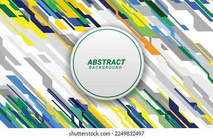 Vector abstract geometric background in Brazil color concept