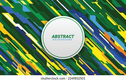 Vector abstract geometric background in Brazil color concept