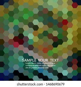 Vector abstract geometric background. Brochure Design Template. Multicolor hexagon shape.