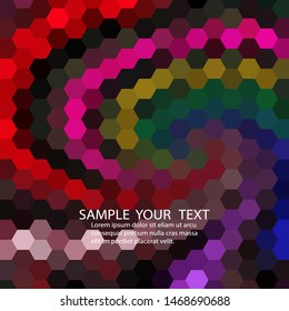 Vector abstract geometric background. Brochure Design Template. Multicolor hexagon shape.