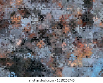 Vector abstract geometric background chaotic multitude of gradient big and small bright yellow, blue triangles for desing, wallpaper, cover page, web site, card, business banner.