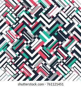 Vector abstract geometric background with chaotic arrangement of rectangles.