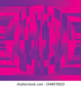 Vector Abstract geometric background from color striped ellipses