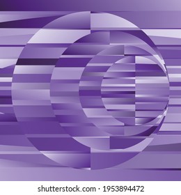 Vector Abstract geometric background from color striped ellipses