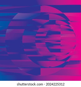 Vector Abstract geometric background from color striped ellipses. Vector illustration