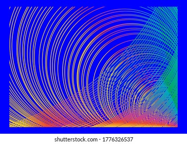 Vector сreative abstract geometric background of colored lines