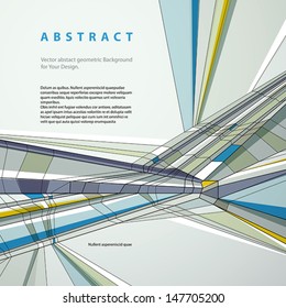 Vector abstract geometric background, contemporary style illustration.