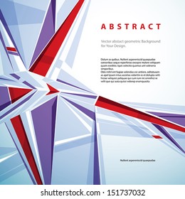 Vector abstract geometric background, contemporary style illustration.