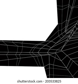 Vector abstract geometric background, contemporary style black and white illustration.