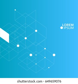 Vector Abstract Geometric Background. Fantasy of Hexagons.