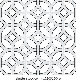 Vector abstract geometric background. Intertwined lines. Isolated on white background