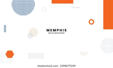 vector abstract geometric background with memphis elements retro style