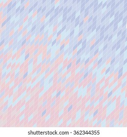 Vector abstract geometric background in pale pink and blue colors.