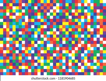 Vector Abstract geometric background, rainbow square