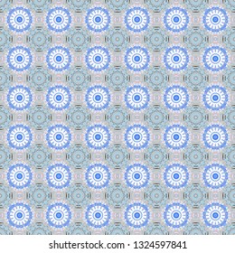 Vector abstract geometric background. Seamless pattern with rhombus and polygons forming abstract wallpaper. Stylish gray, white and blue texture.